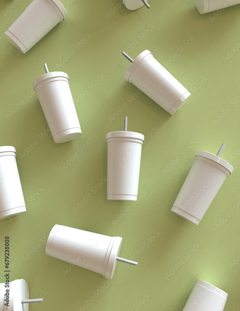 Aufkleber a 3d rendering of a sleek and stylish tumbler with a simple yet tasteful and harmonious background d