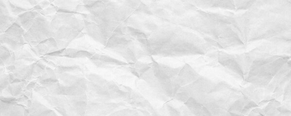 Abstract white crumpled and creased recycle craft paper texture background