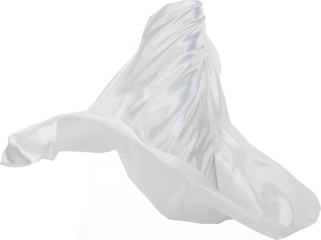 white cotton fabric Isolated In White Transparent Background , White Falling Fabric isolated on white Background. Fabric PNG, Flaying Fabric PNG , hand holding white paper