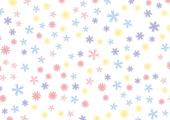 Vector pattern illusration daisy flowers background. Pretty floral pattern for print. Flat design vector.