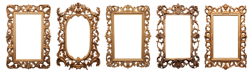 Set of Ornate Intricate Victorian Era Frames - Victorian - Renaissance - Edwardian - Gothic -...