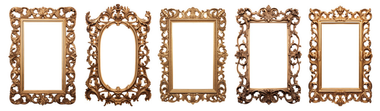 Set of Ornate Intricate Victorian Era Frames - Victorian - Renaissance - Edwardian - Gothic - Regency - Premium pen tool cutout