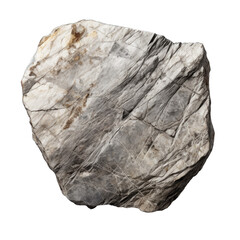 Gneiss boulder isolated on transparent background