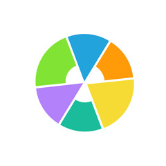 Circle icons for infographic. Colorful diagram 