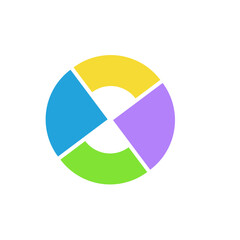 Circle icons for infographic. Colorful diagram 