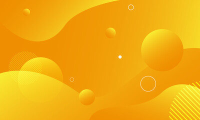 Abstract orange background. Fluid shapes composition. Vector illustration