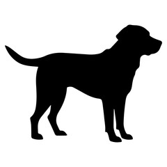 labrador retriever Dog Vector Silhouette, Generative AI.