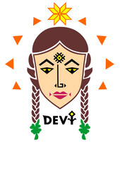 devi shakti woman face 