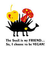 hedgehog funny saying vegan 