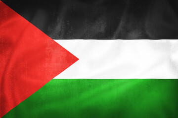 Grunge 3D illustration of Palestine flag