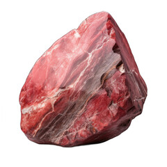 Rhodonite boulder isolated on transparent background