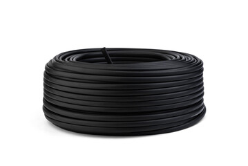 Construction electrical cable isolated on white background.