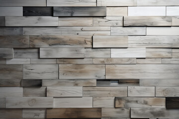 3D wood clapboard wallpaper on a wall