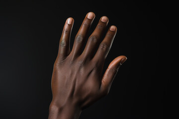 extended hand of a black person