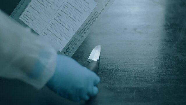 knife evidence bag police