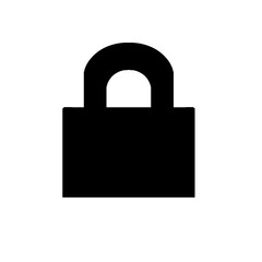 black padlock isolated on white transparent background safety security protect protection secure  lock unlock privacy vector illustration