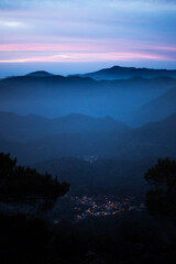 sunset in the mountains