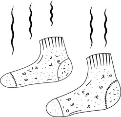 illustration of a pair of stinking socks