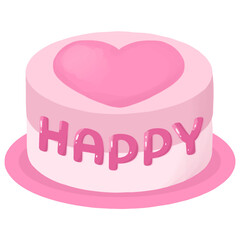 Sweet pink cake 