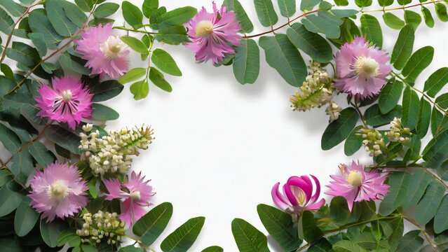 beautiful background. Samanea saman flower 