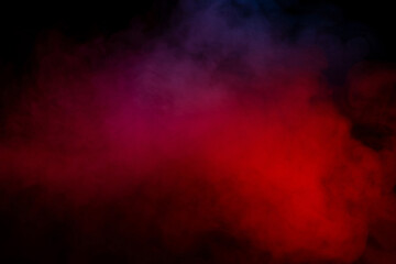 Purple and blue steam on a black background.