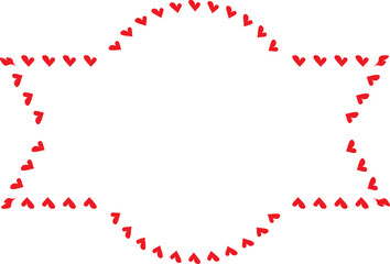 Red Heart frame Rectangle shape vintage frames retro badges vector love frames cute decoration background borders valentine wedding celebration romantic greeting card label frames banners