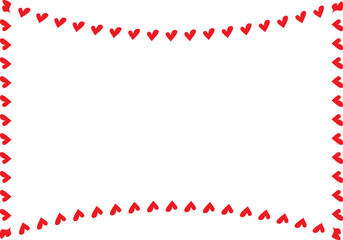 Red Heart frame Rectangle shape vintage frames retro badges vector love frames cute decoration background borders valentine wedding celebration romantic greeting card label frames banners