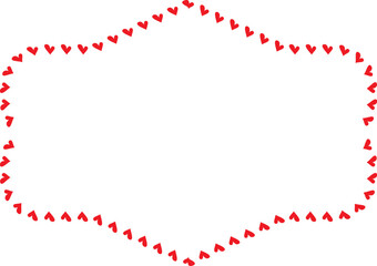 Red Heart frame Rectangle shape vintage frames retro badges vector love frames cute decoration background borders valentine wedding celebration romantic greeting card label frames banners