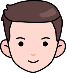 Cute Head Man Hairstyle Set