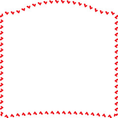 Red Heart frame Rectangle shape vintage frames retro badges vector love frames cute decoration background borders valentine wedding celebration romantic greeting card label frames banners