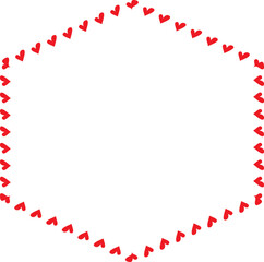 Obraz premium Red Heart frame Rectangle shape vintage frames retro badges vector love frames cute decoration background borders valentine wedding celebration romantic greeting card label frames banners