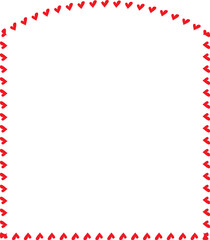Red Heart frame Rectangle shape vintage frames retro badges vector love frames cute decoration background borders valentine wedding celebration romantic greeting card label frames banners