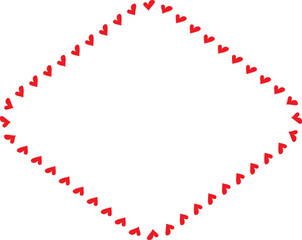 Red Heart frame Rectangle shape vintage frames retro badges vector love frames cute decoration background borders valentine wedding celebration romantic greeting card label frames banners