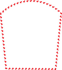 Red Heart frame Rectangle shape vintage frames retro badges vector love frames cute decoration background borders valentine wedding celebration romantic greeting card label frames banners