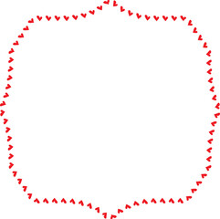 Red Heart frame Rectangle shape vintage frames retro badges vector love frames cute decoration background borders valentine wedding celebration romantic greeting card label frames banners