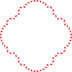 Red Heart frame Rectangle shape vintage frames retro badges vector love frames cute decoration background borders valentine wedding celebration romantic greeting card label frames banners