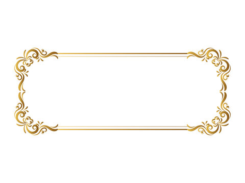 Vector vintage royal title border or text frame ornament elements, Luxury vintage Border wedding invitation card frame