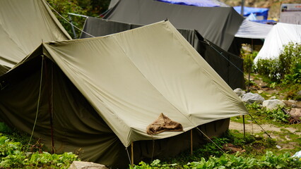 tourist tent in uttrakhand in kedarnath