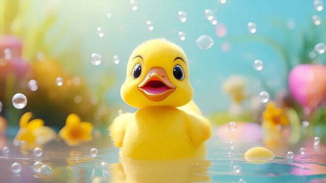 Cute toy yellow duck pictures
