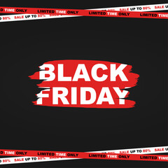 BlackFriday, banner on black background