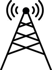 Antenna tower icon sign. Telecommunication signs and symbols.
