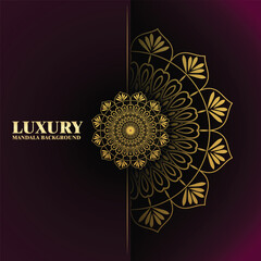 Abstract Luxury golden mandala background with arabesque pattern arabic Islamic east style
