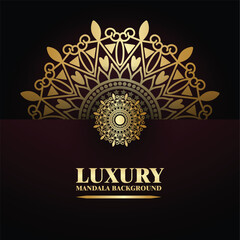 Abstract Luxury golden mandala background with arabesque pattern arabic Islamic east style
