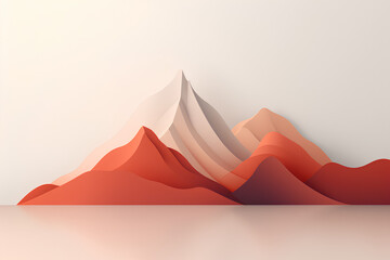 Duo Tone Minimalism with Abstract Mountain Shapes