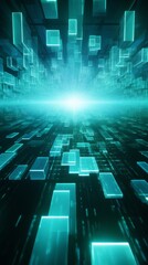 Virtual reality grid. Futuristic background