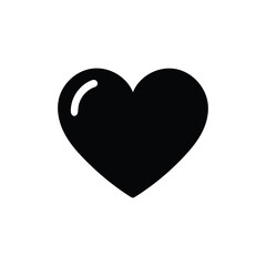 Flat Minimal Heart Shape Icon
