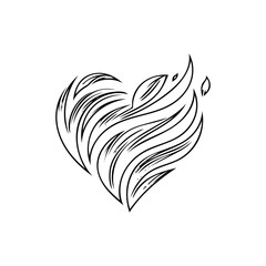 Flat Minimal Heart Shape Icon