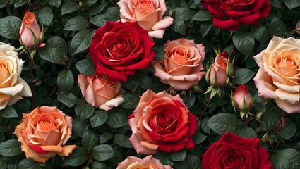 Naklejka premium Close up of red roses.