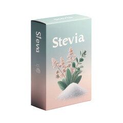 Stevia package isolated on white transparent background, png, 