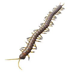 centipedes on white background